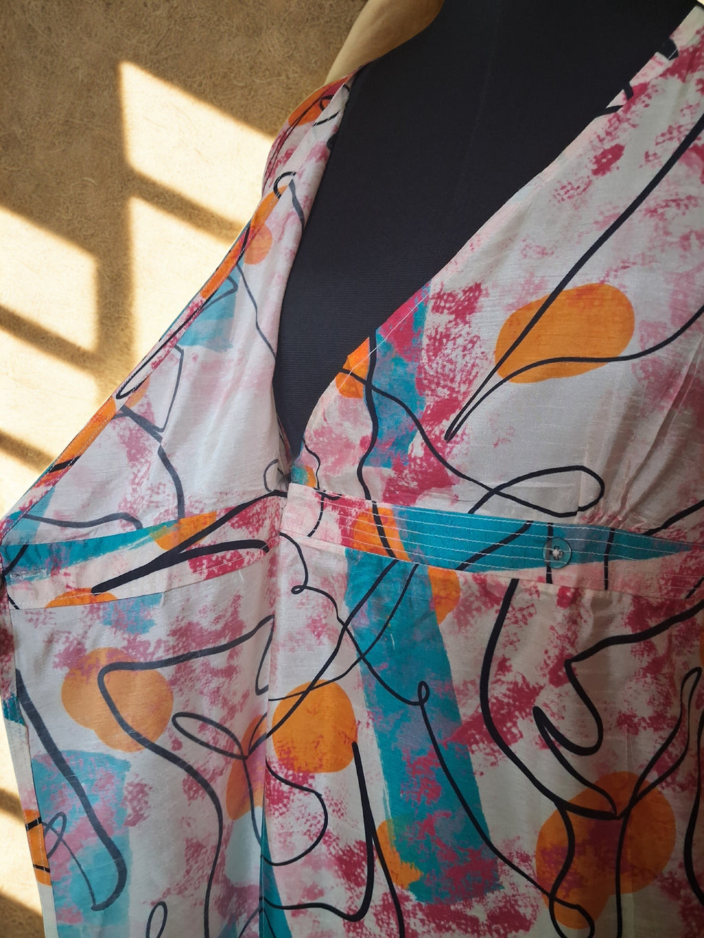 SINGLE BUTTONED WRAP DRESS