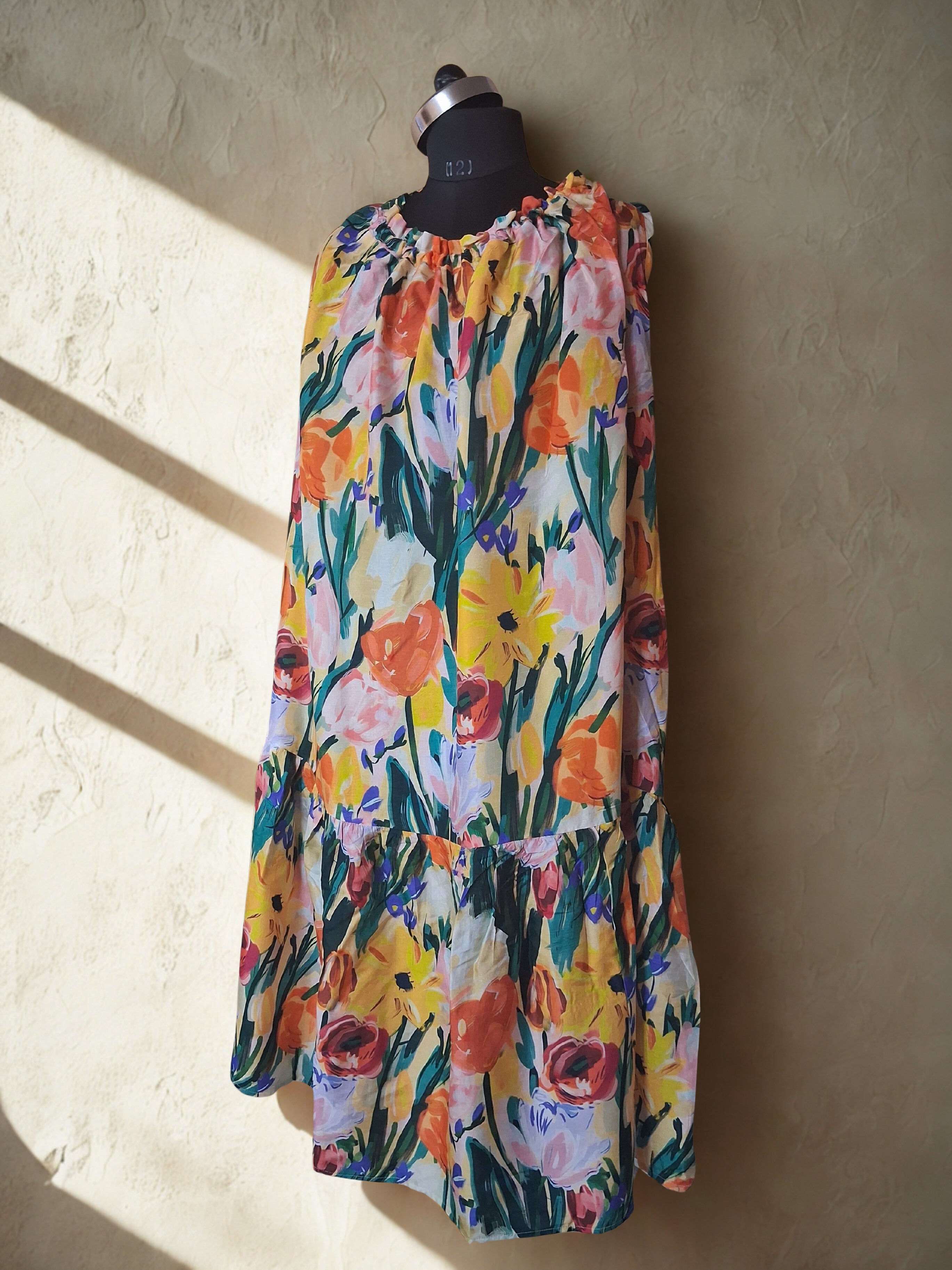 PULL STRING HALTER DRESS