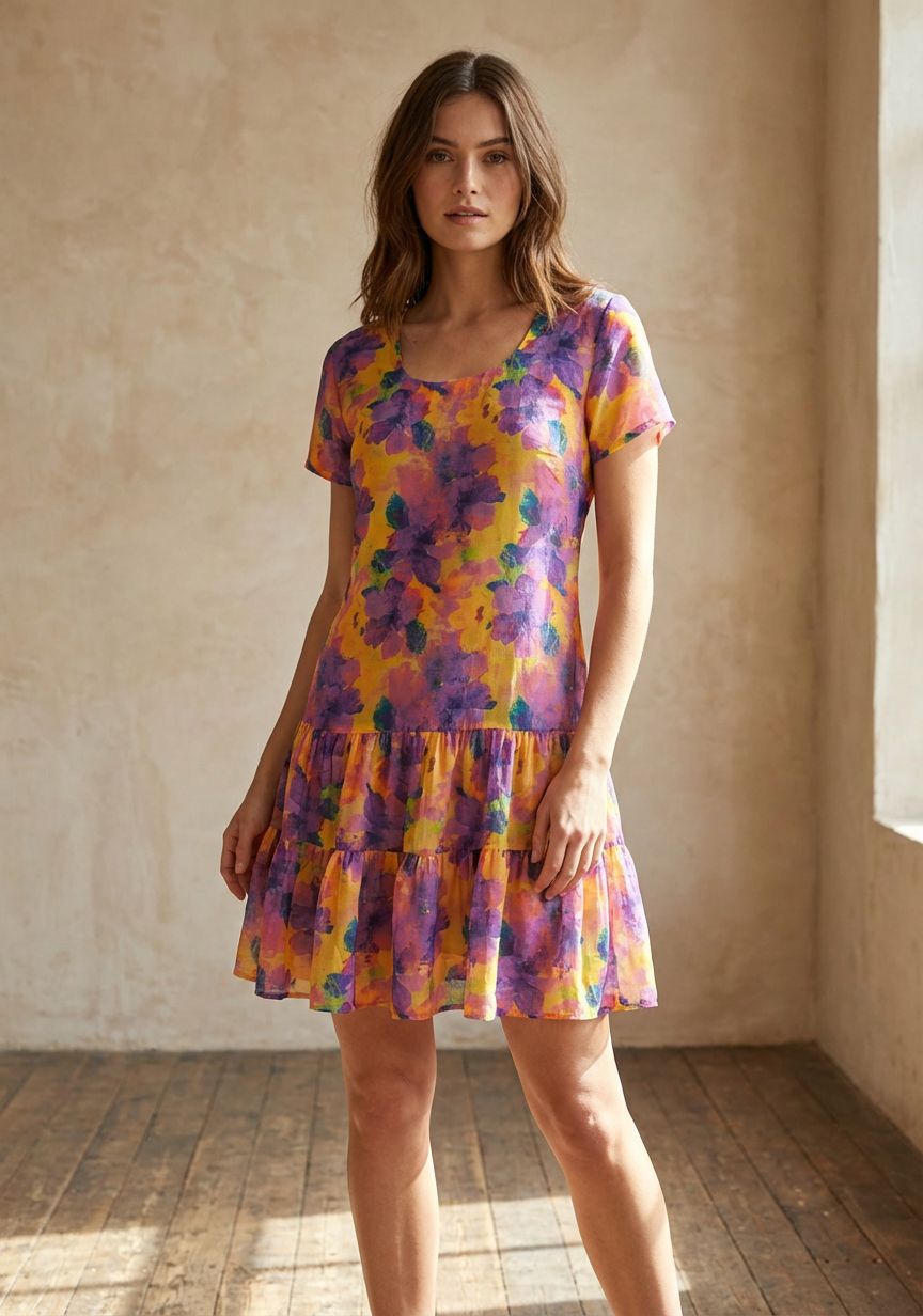 DOUBLE LAYERD FRILL DRESS