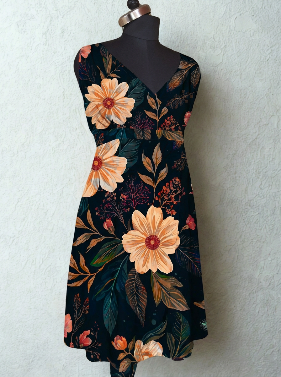 SINGLE BUTTONED WRAP DRESS